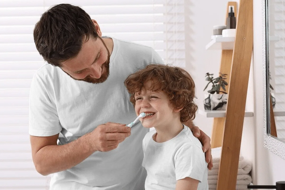 teaching kids to brush